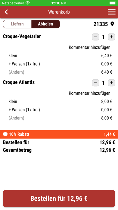 Croque Express Lüneburg Screenshot