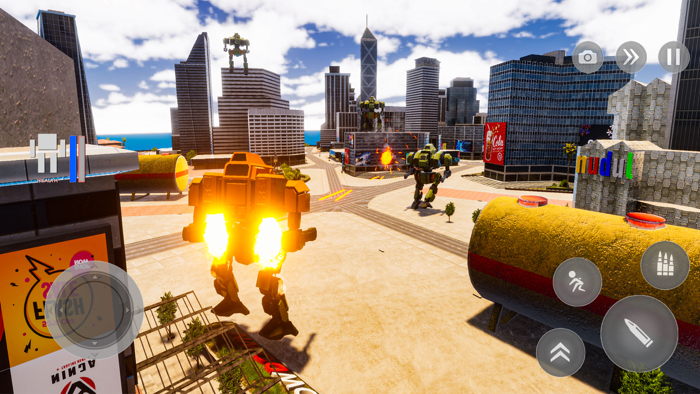 Flying Mecha Robot War Game 3D