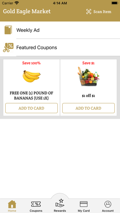 Gold Eagle Market Rewards Screenshot