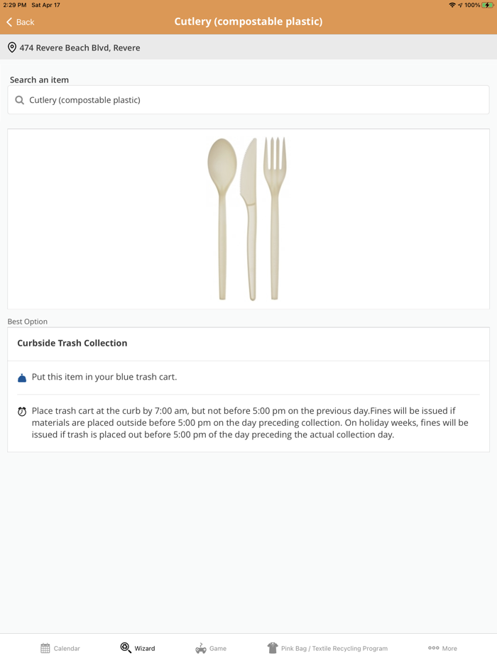 Revere Trash-Street Sweep App