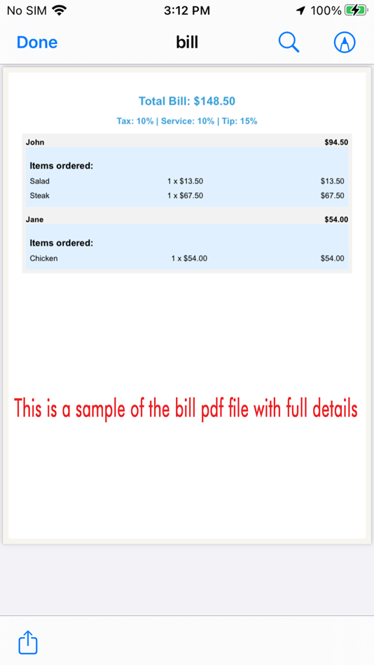 #7. Split Your Bills (iOS) بواسطة: Hosni ElShahawi