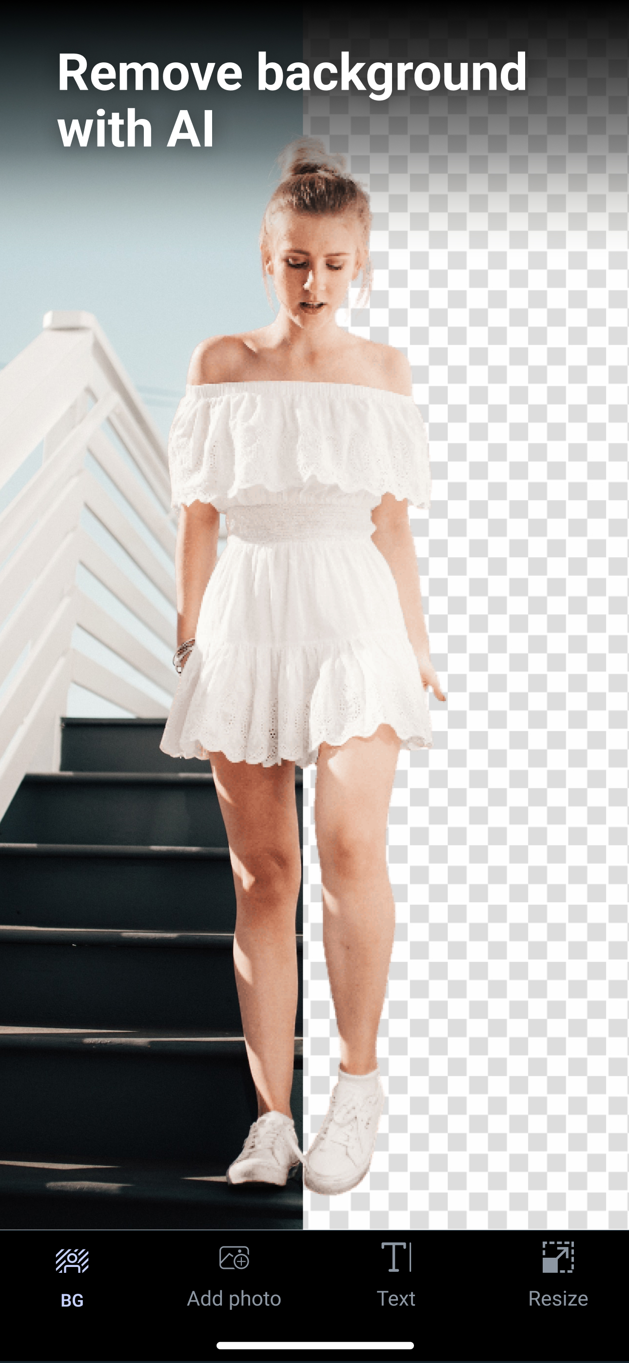 Remove background - snap edit