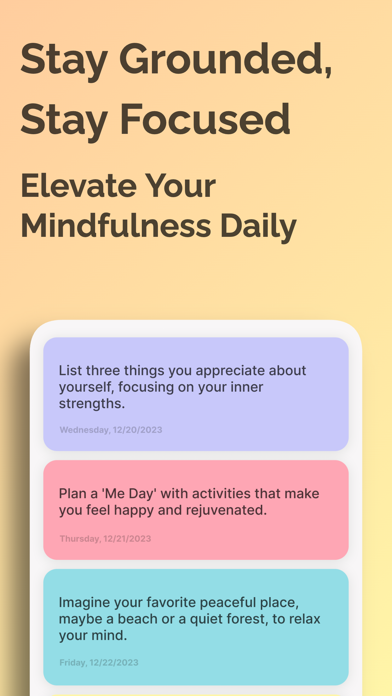 Mindful Me Daily Growth Prompt Screenshot