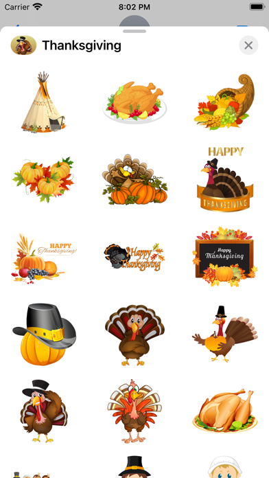 Fun Thanksgiving Stickersのおすすめ画像1