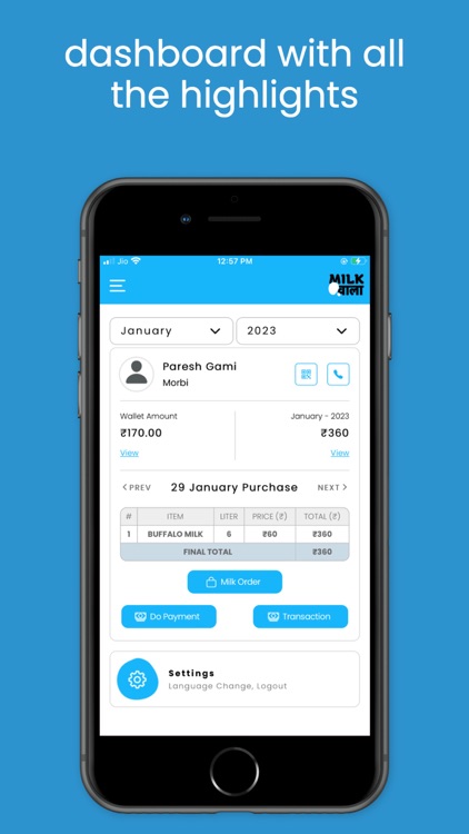 Milk Wala - Customer