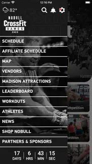 the crossfit games event guide iphone screenshot 1
