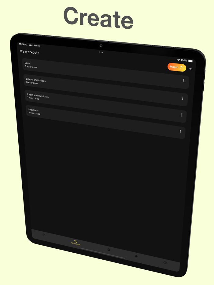Fitness Journal track workout