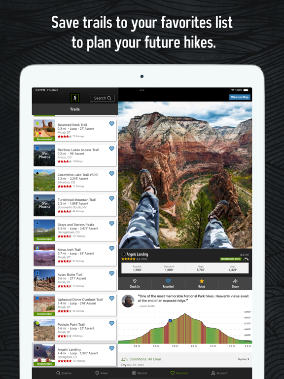Hiking Project iPad screenshot 4 - Sports app