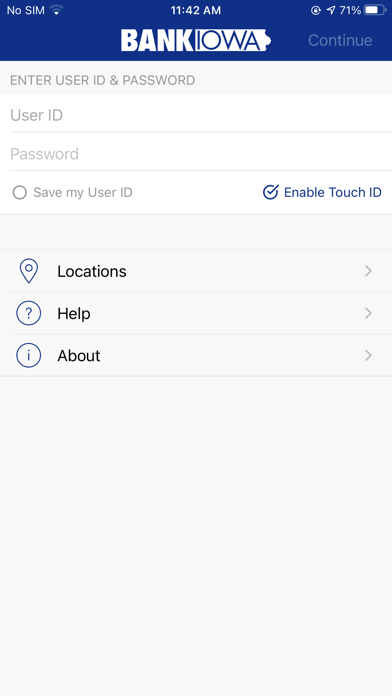 BankIowa Personal Mobile Screenshot