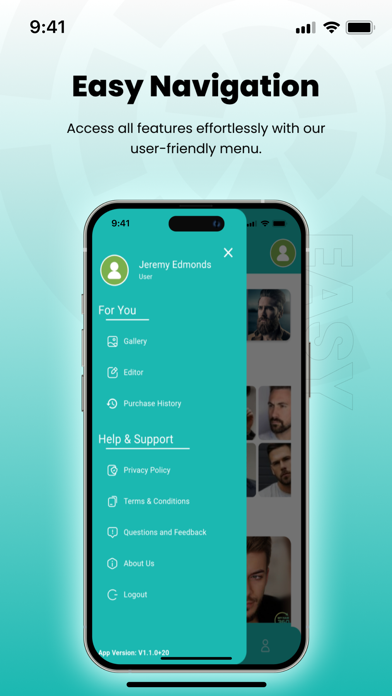MyHair360 Men's Hair Editor Screenshot
