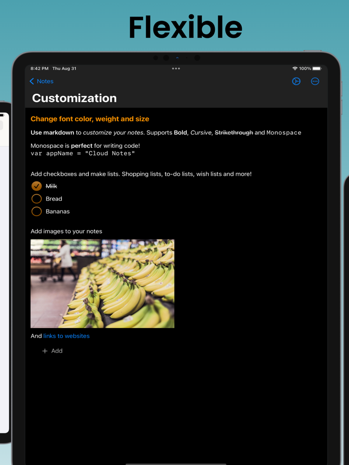 Cloud Notes phone and watch