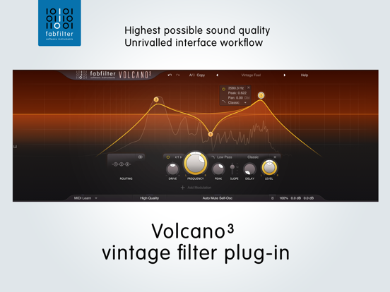 FabFilter Volcano 3 iPad app afbeelding 1