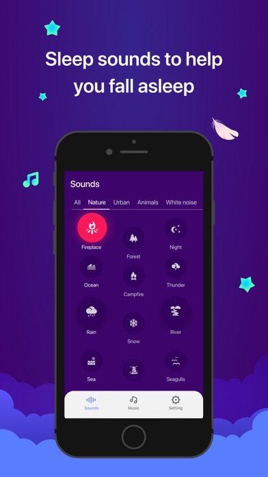 Relaxing Sleep Sounds app Screenshot