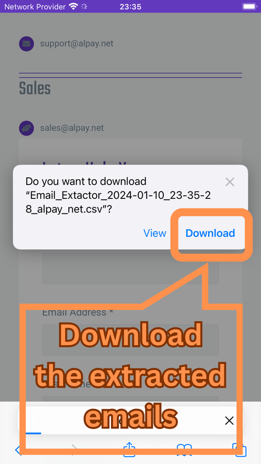 #8. Email Extractor for Safari (macOS) By: Mustafa Alpay