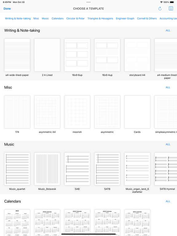 PDF Templates Notes Screenshots