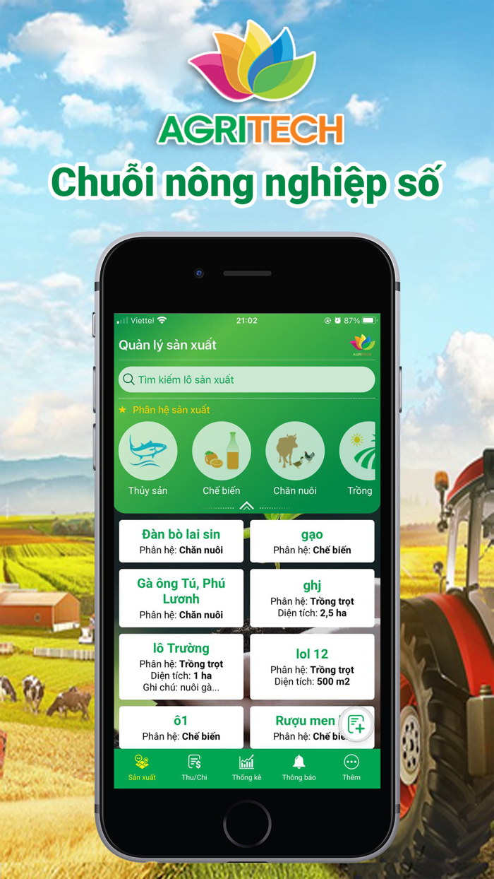 AgriTech-Chuỗi nông nghiệp số