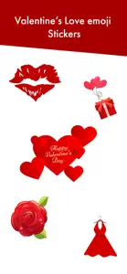 Valentine's Love Emoji screenshot #1 for iPhone