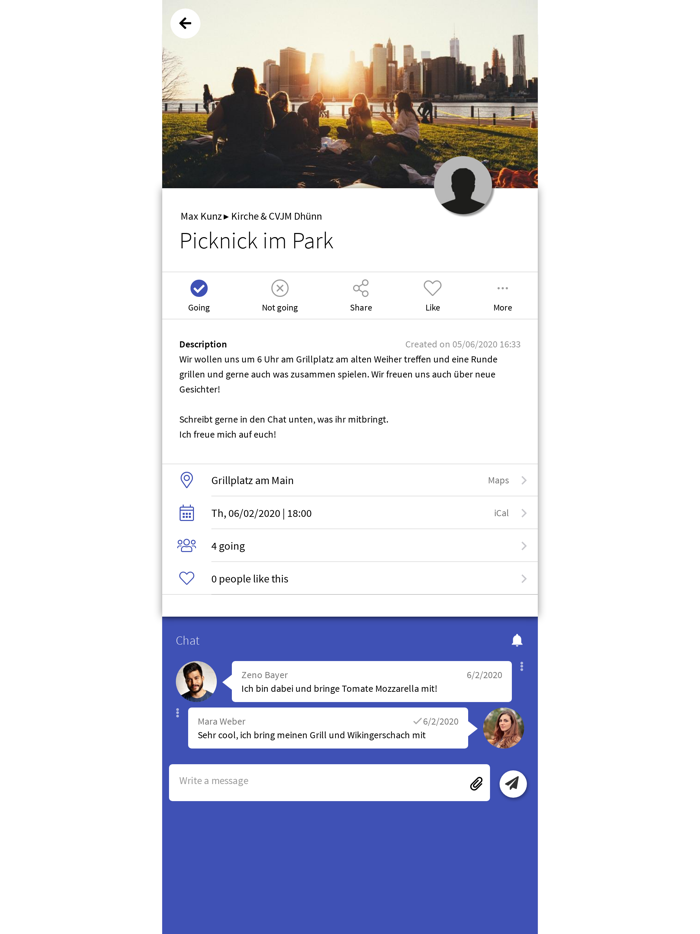 Kirche and CVJM Dhünn