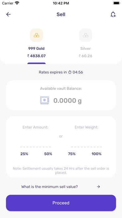 GoldLane - Buy Digital Gold Screenshot