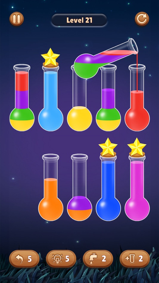 #3. Color Water Sort Wooden Puzzle (iOS) 由: Kim Chinh Nguyen Thi