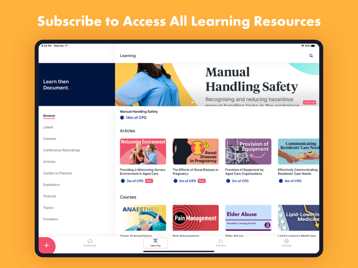 Ausmed - CE Portfolio App