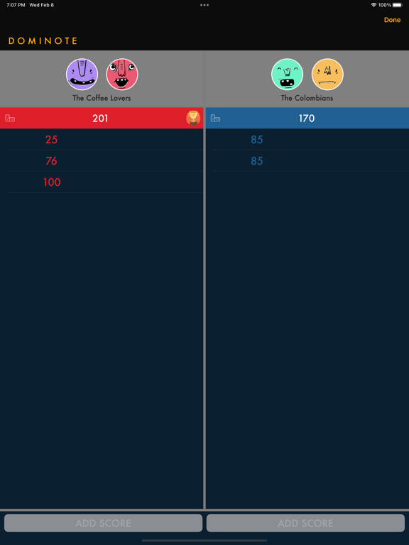 Dominote | Fun Score Tracking screenshot 2
