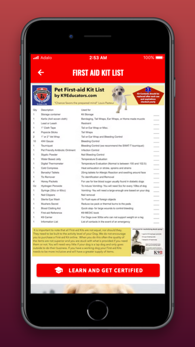 Screenshot 2 of K9 First-aid and CPR App