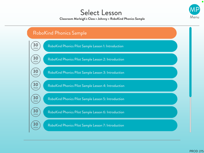 RoboKind Phonics Pilot