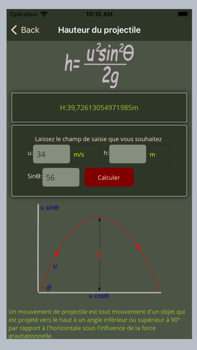 Screenshot #2 pour calculateur de physique