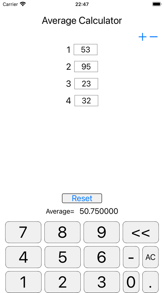 #1. Average Calculate (iOS) By: Risako Asai