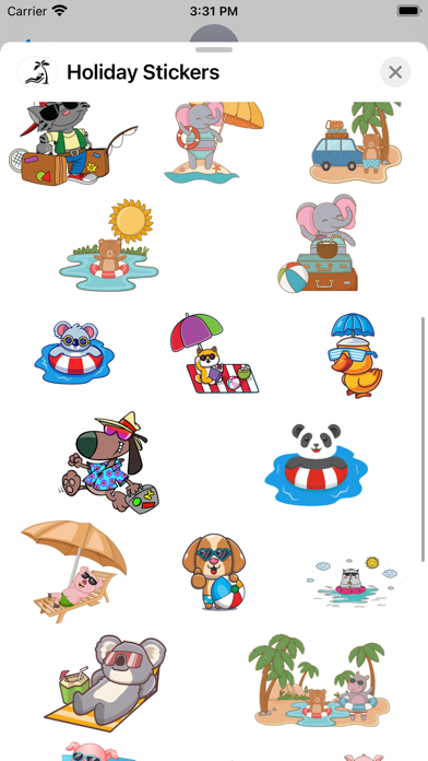Screenshot #2 pour Holiday Stickers App