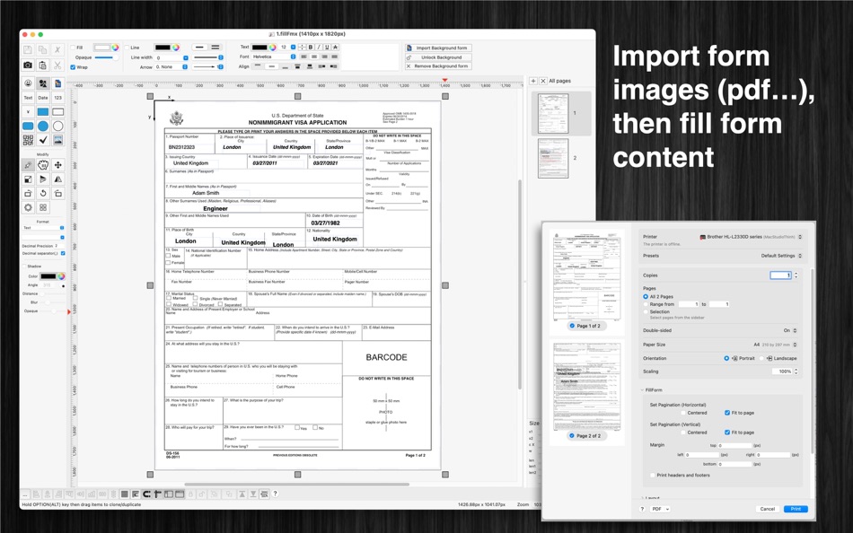 #1. FillForm (macOS) 由: Tien Thinh Vu