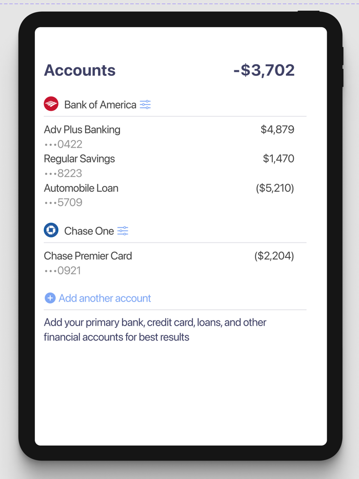 vested • savings goal tracker