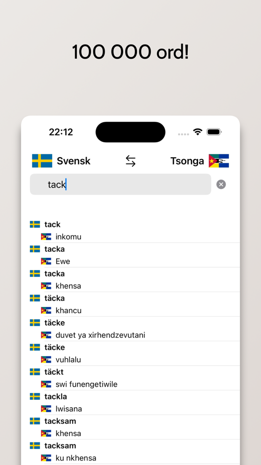 #2. Tsonga-Svensk ordbok (iOS) 由: FB PUBLISHING LLC