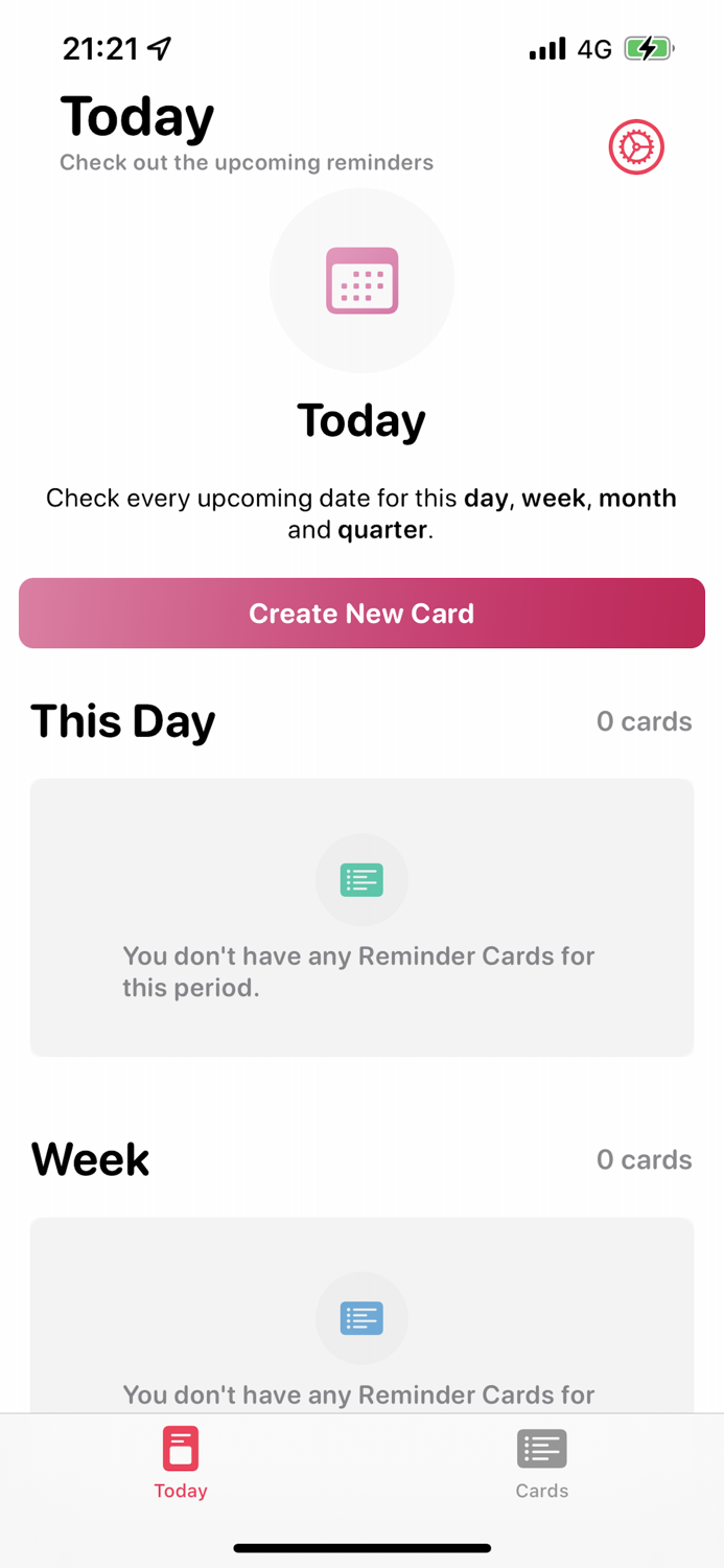 Reminder Cards Days-Birthdays