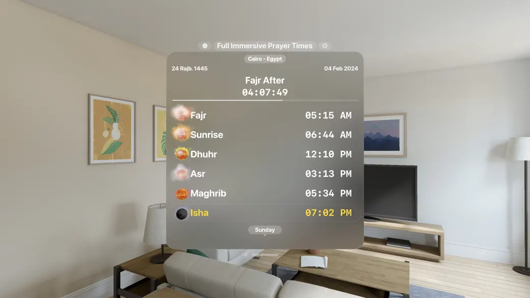 Immersive PrayerTimes screenshot 1