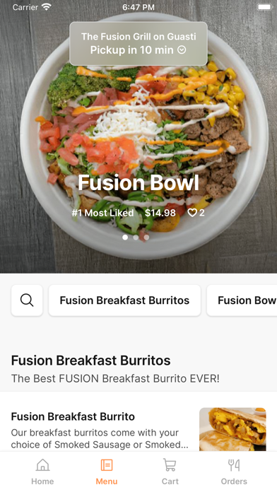 The Fusion Grill on Guasti Screenshot 2 - AppWisp.com The Fusion Grill on Guasti Screenshot 2 - AppWisp.com