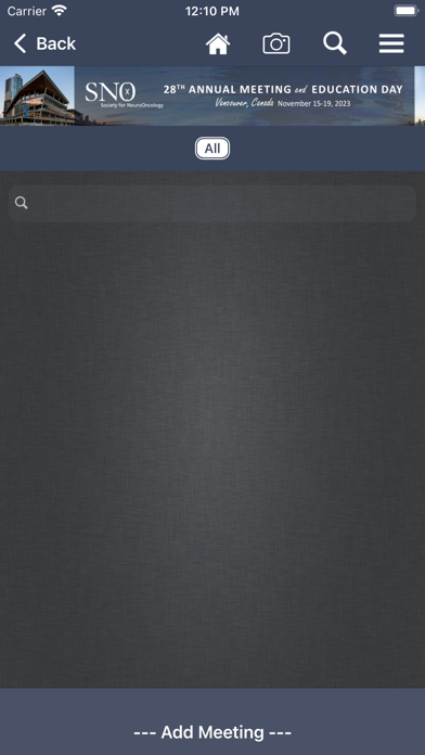 SNO Scientific Meetings Screenshot