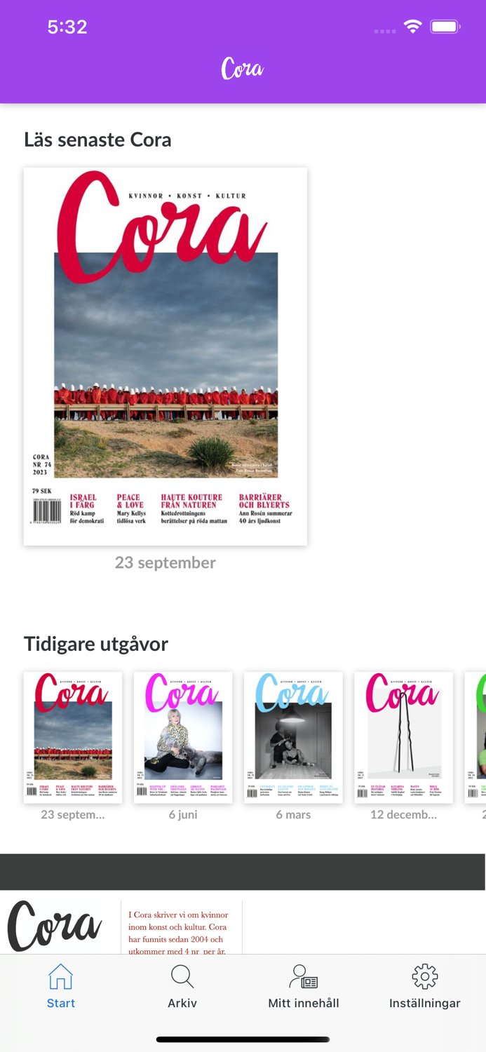 Cora samtidskonst och kultur.