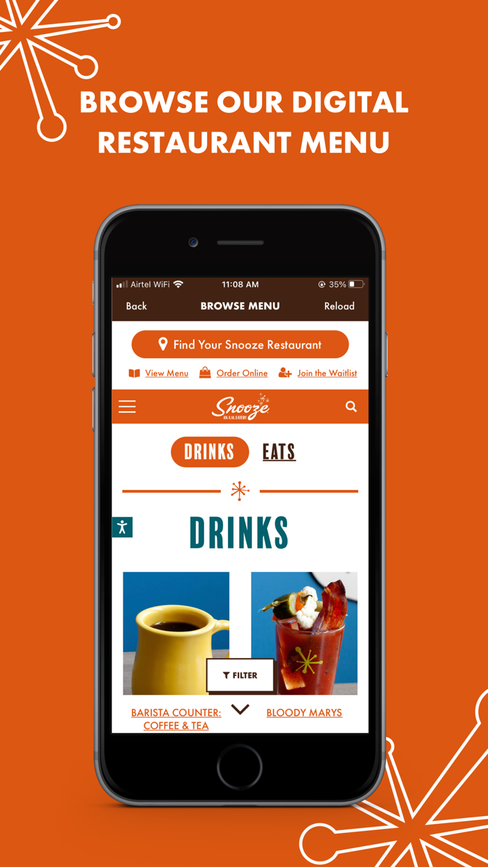 Snooze A.M. Eatery Mobile App