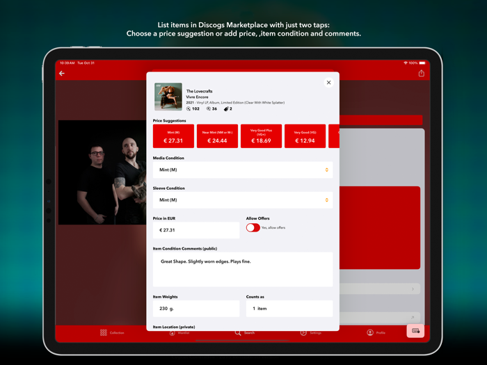 Discographic for Discogs