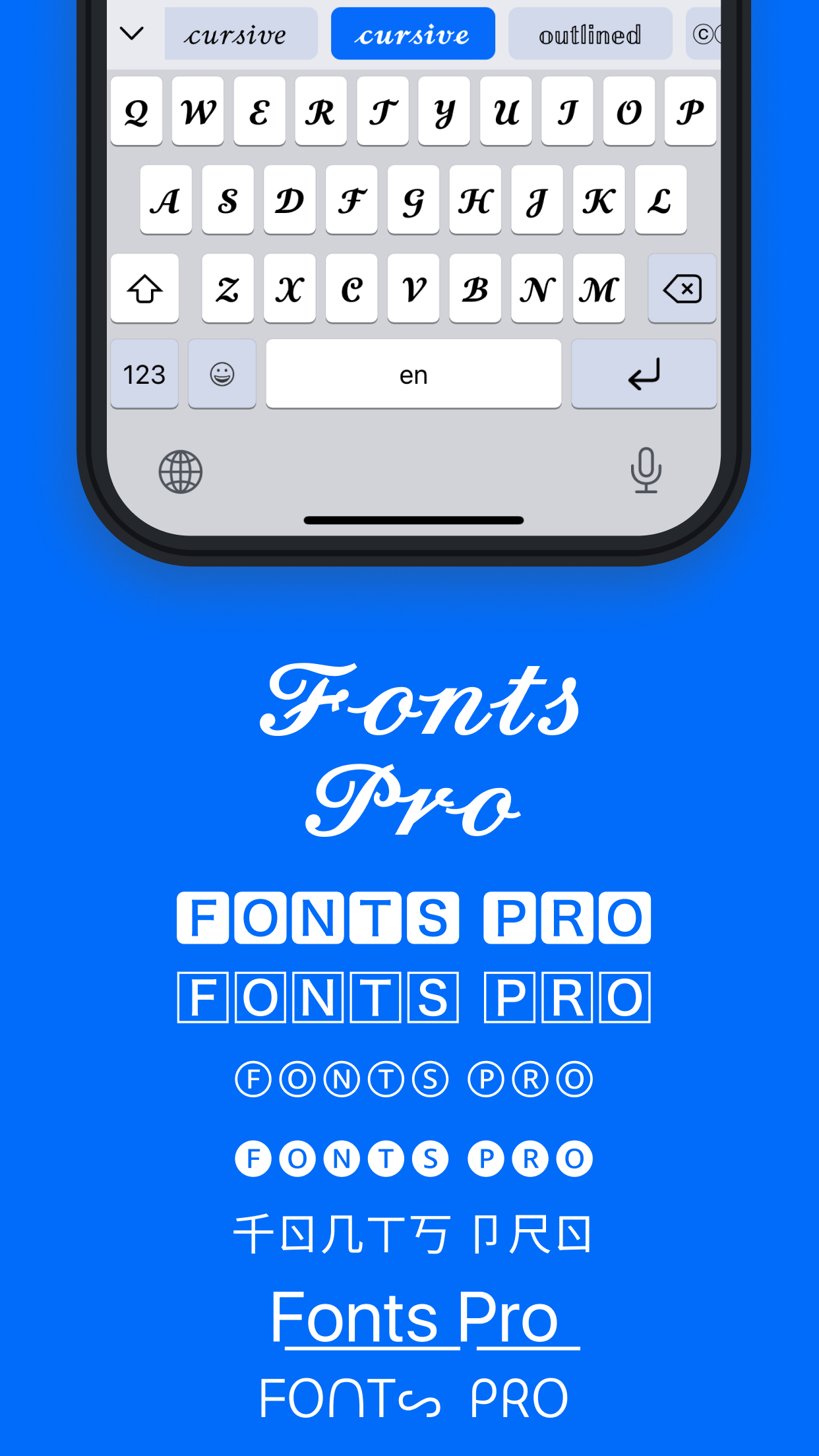 Keyboard Fonts Pro