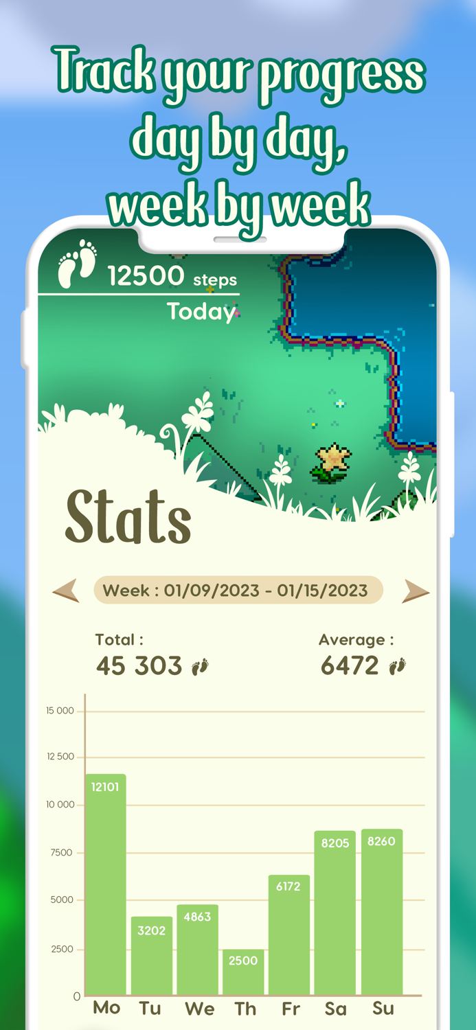 Pixsteps Gamified Pedometer