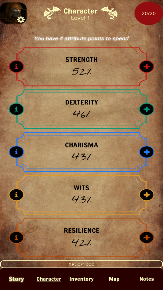 #2. Forgotten: D&D style text RPG (iOS) 由: Nicholas Lindboe