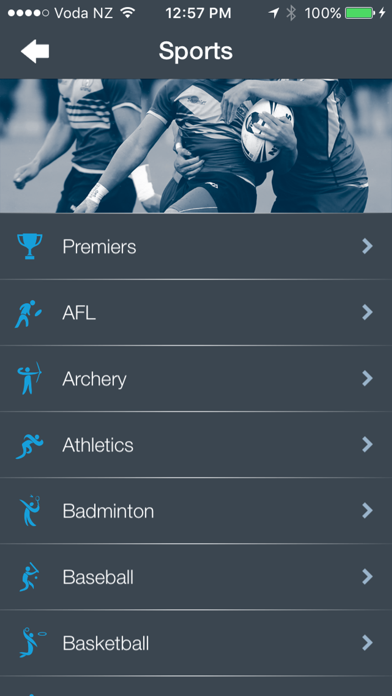 College Sport Auckland Screenshot