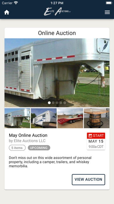 Elite Auctions LLC Screenshot