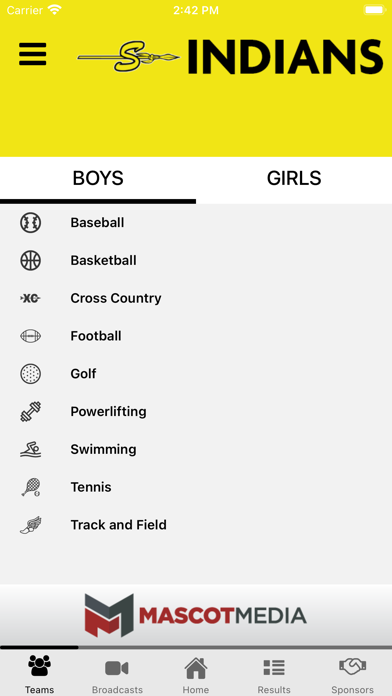 Seminole Athletics Screenshot