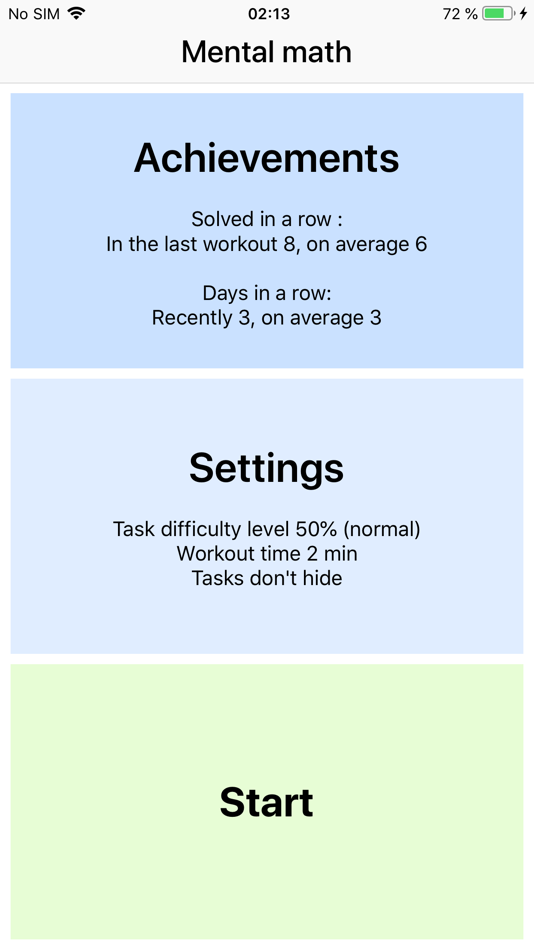 #2. Mental math trainer & coach (iOS) Podle: ARTEM KAZANOVICH
