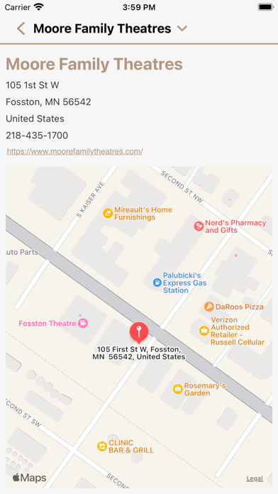 Moore Family Theatres Screenshot
