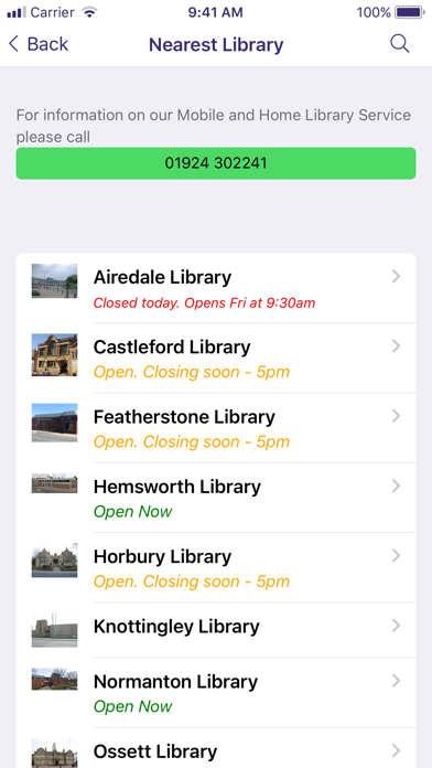 Wakefield Libraries Screenshot
